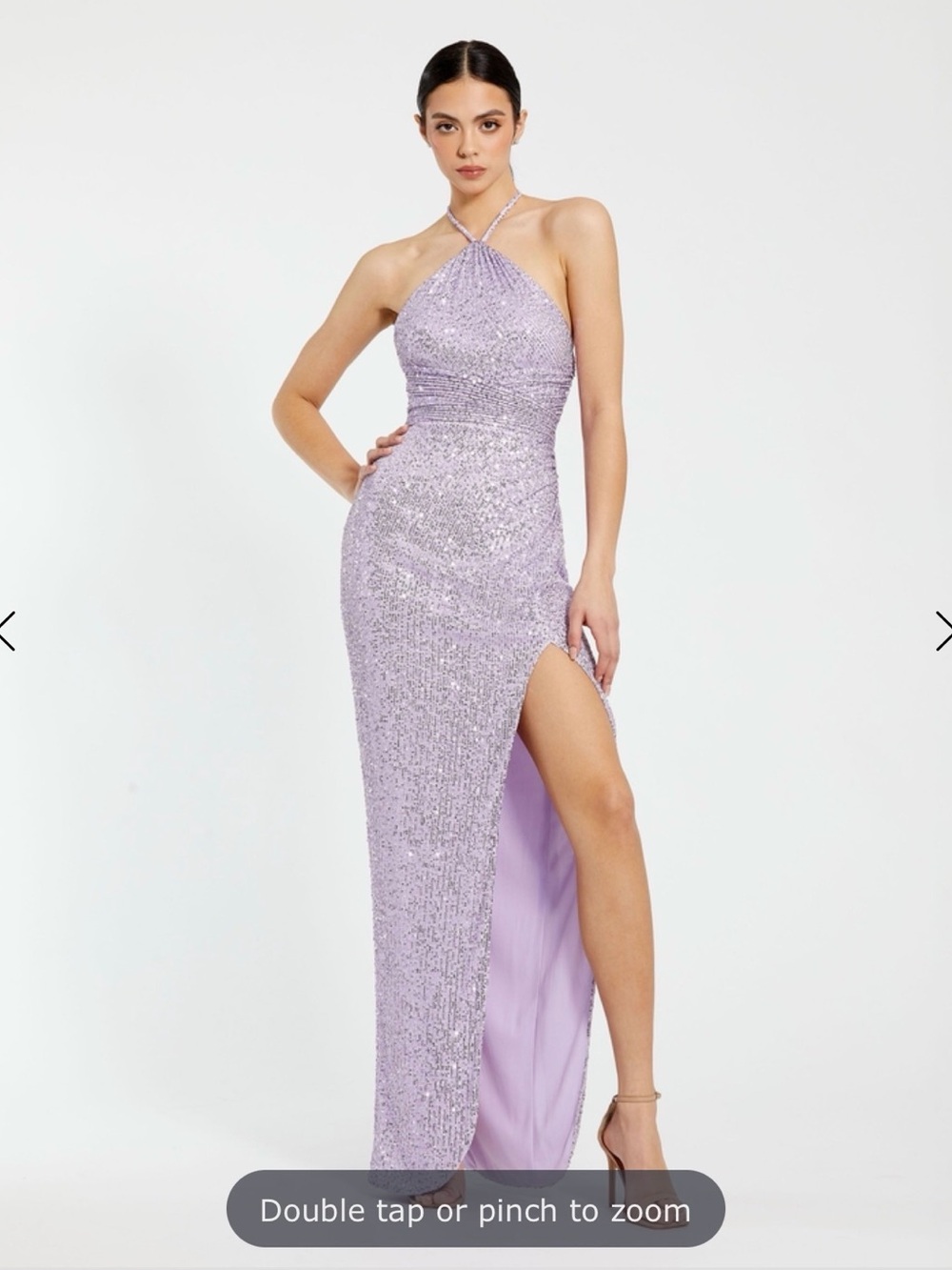 MAC DUGGAL 27128
One Shoulder Ruched Side Front Slit Sequin Gown